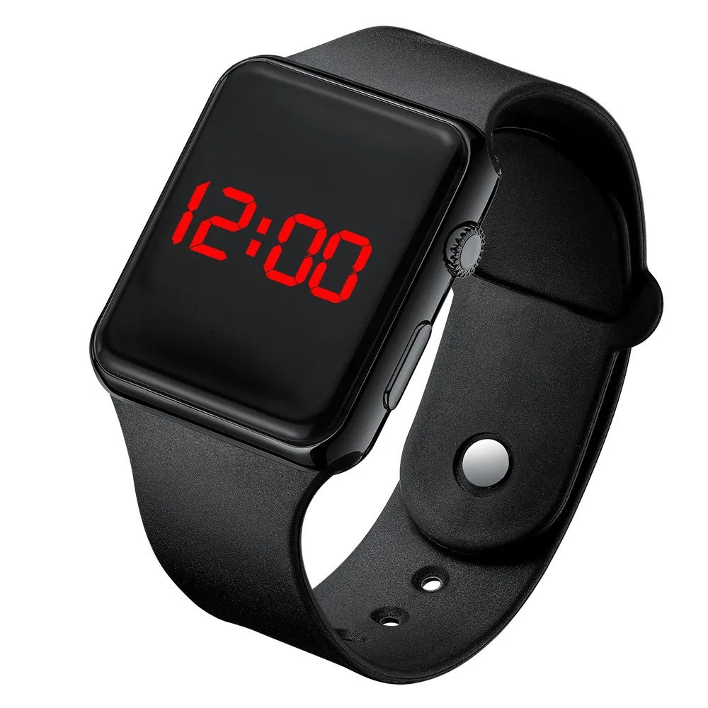 Brown Silicone Strap Touch LED