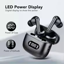 Professional Display Earbuds | Mic in-Ear Headphones with LED Display
