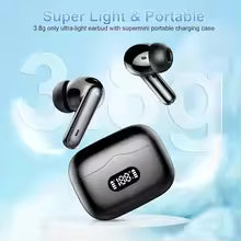 Professional Display Earbuds | Mic in-Ear Headphones with LED Display