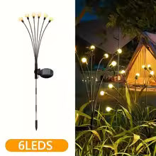 Garden Lights – New Upgraded Solar Powered Firefly Lights, Outdoor Waterproof Vibrant Decorative Lighting for Home & Garden (Warm Light)